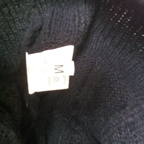 Women's Turtleneck Ribbed Elbow Long Sleeve Knit Sweater Dress - Picture 7 of 8